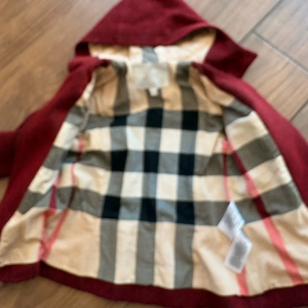 Burberry girls wool toggle pea coat size 12